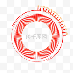 人工智能图图片_科技感刻度装饰数字矢量图