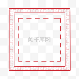 名族风边框图片_元旦新年红色中国风装饰边框