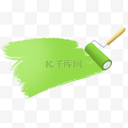 插画绿色边框图片_绿色的油漆框插画边框文字框