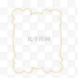 大气中国风花纹图片_简约线条橙色边框