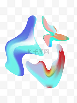 流行趋势多彩炫酷流体渐变商用元