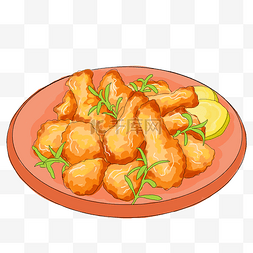 肯德基套餐系列图片_插画手绘炸鸡块图