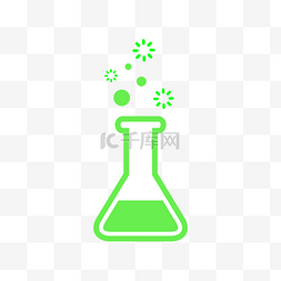 企业文化图片_绿色手绘化学实验瓶