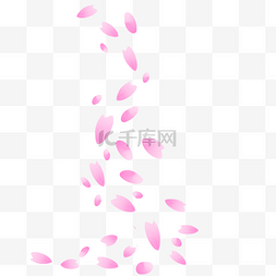 手绘粉色花瓣插画
