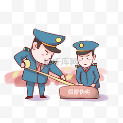 打击警察图片_警察打击假冒伪劣商品主题海报