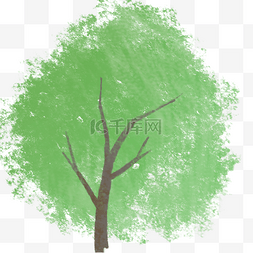 翠绿的树木图片_一颗绿色的卡通手绘树