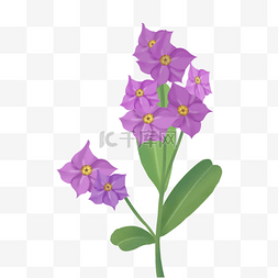紫色婚庆图片_手绘紫色草本植物