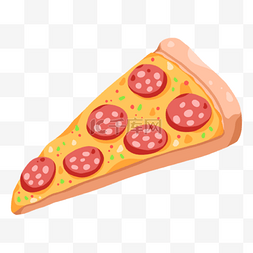 披萨牛排意面图片_矢量手绘卡通馅饼披萨