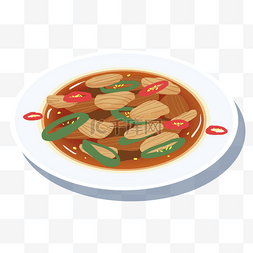 中国传统美食之卡通手绘小炒肉