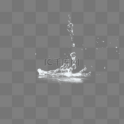 水的效果效果图片_喷溅的水波纹水花元素