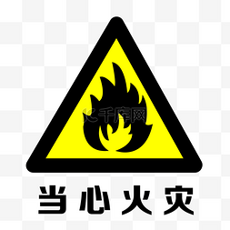 警告严重警告图片_图标当心火灾插图