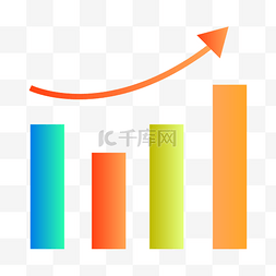 上升柱图片_商务矢量数据分析上升箭头