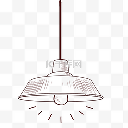 灯具吊灯平面手绘线条