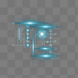 旋转蓝光图片_互联网科技数据光效边框