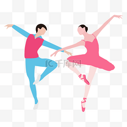 双人芭蕾舞矢量素材
