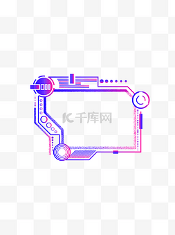 多彩边框图片_大气蓝色渐变科技炫酷多彩边框元