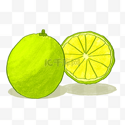 新鲜水果片图片_柠檬青柠新鲜柠檬
