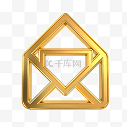 C4D金属立体邮箱图标