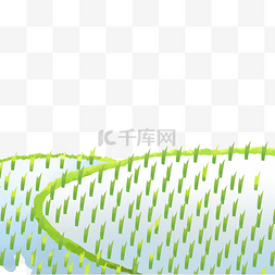 绿色植物免抠png图片_卡通田地里的秧苗免抠图