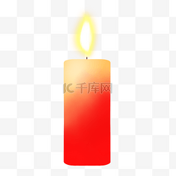 环保装饰元素图片_节能环保红色燃烧蜡烛