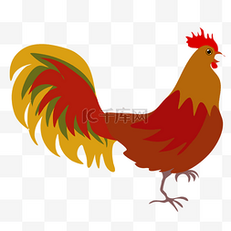 鸡简笔画图片_公鸡手绘法国公鸡