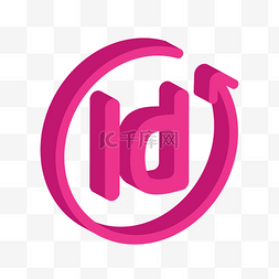 设计师简历图片_ID软件粉色设计师简历小图标