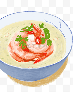 海鲜汤图片_美食海鲜汤卡通插画