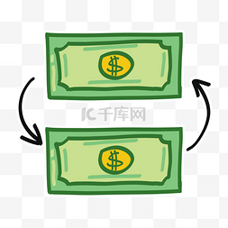 会计师元素图片_美元矢量卡通循环流通