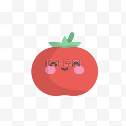 可爱蔬菜番茄表情图标插画