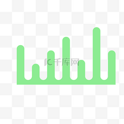 绿色ppt图表图片_商务矢量数据分析绿色柱状进程