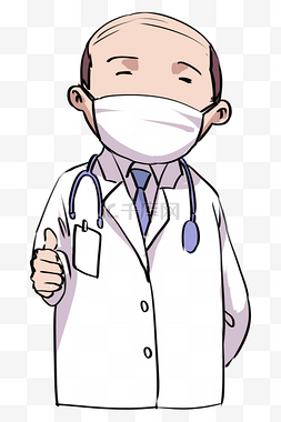 带听诊器的男医生图片_ 带着口罩的男医生