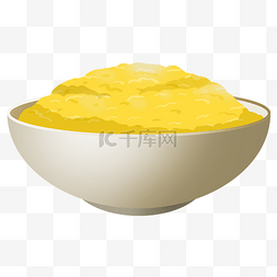 金色的粮食小米插画
