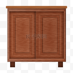 红棕实木家具横推柜子
