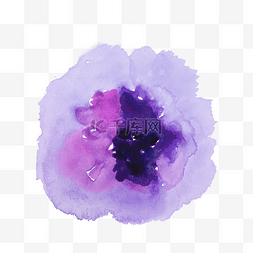 紫色斑斓水彩