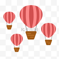 热气球插画装饰图片_小清新热气球创意装饰