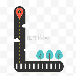 装饰字母图片_英文字母L型黑色黄底马路斑马线