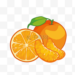 橘子一瓣图片_卡通橘子矢量图下载