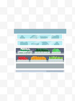 蔬果类货柜卡通手绘设计可商用元