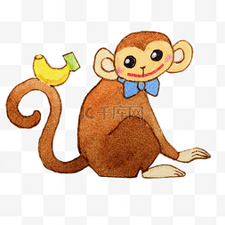 可爱动物小猴子插画