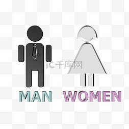 中性男女图片_厕所设施男女标志