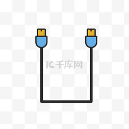 蓝色科技商务素材图片_蓝色数据线