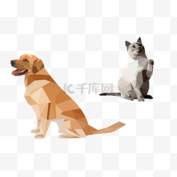 狗年装饰图片_几何动物图案
