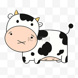 斑块图片_手绘动物奶牛插画