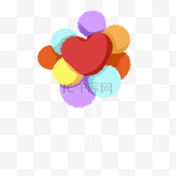 庆典氢气球图片_卡通彩色的球免抠图
