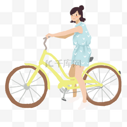 骑单车的女孩 