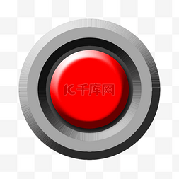 圆形红色的按钮插画