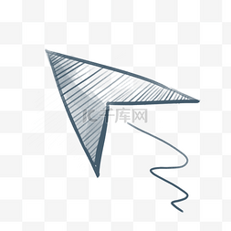 几何白色图片_卡通手绘导航箭头