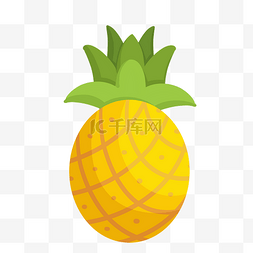 美味菠萝图片_卡通黄色菠萝插画