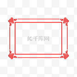 新年中国结边框插画