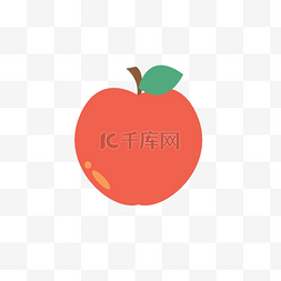 水果类装饰图案红圆苹果